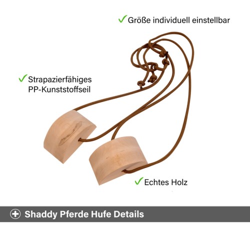 Shaddy Hufe für Kinder aus Holz - Größe individuell einstellbar