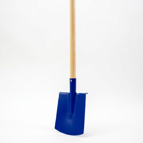Blauer Kinder Spaten mit Holzstiel Kinderspaten blaues Blatt und Holzgriff Gartenspielzeug Kinder Spaten für Sandkasten