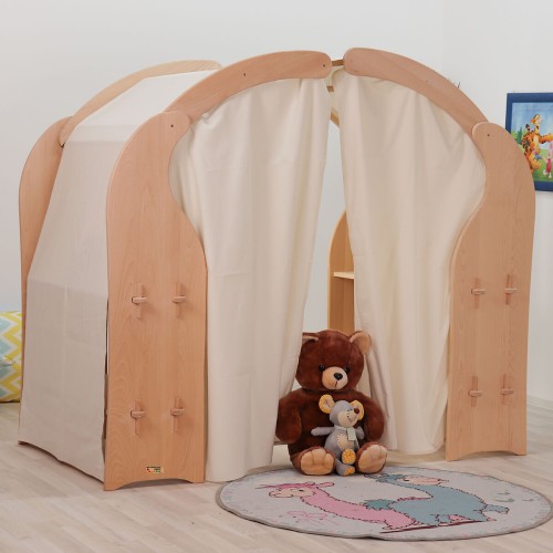 Spielhaus Vorhänge für das Kinderzimmer als Erweiterung