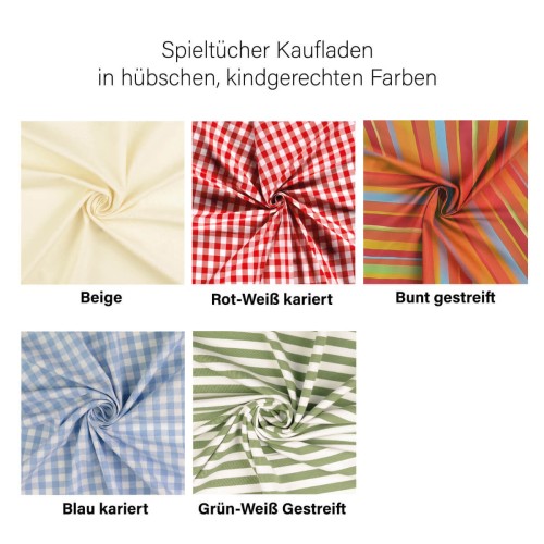 Kaufladen Spieltuch in verschiedenen Farben erhältlich - Zusammengelegt