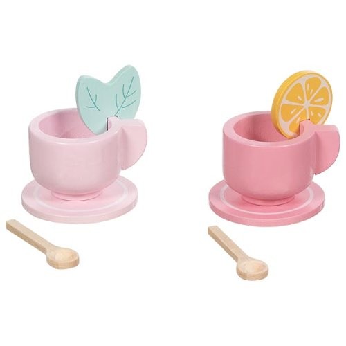 Holz Teeservice Tassen und Teekanne für Kinder