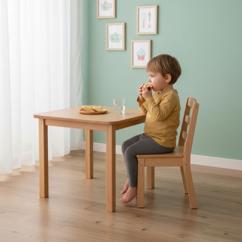 Stuhl aus Massivholz für Kinder zum Sitzen