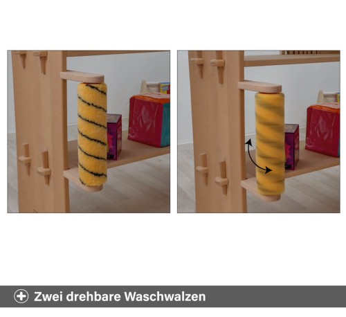 Waschstraße mit zwei drehbaren Waschwalzen