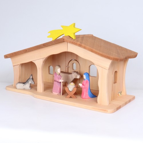 Weihnachtskrippe mit Zubehör