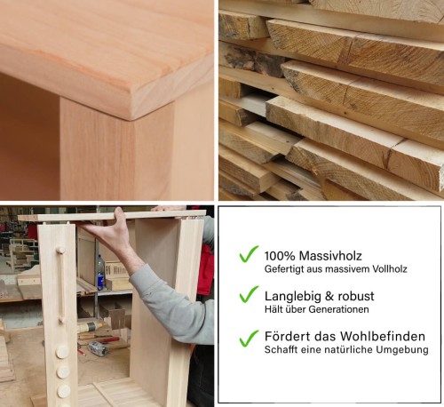 Obststiegen Holzkisten 3er-Sparset stapelbar & stabil aus Buchenholz Natur | Zubehör für den Kinder Kaufmannsladen