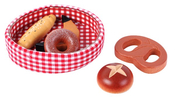 broetchenkorb mit stoffbezug und 5 backwaren