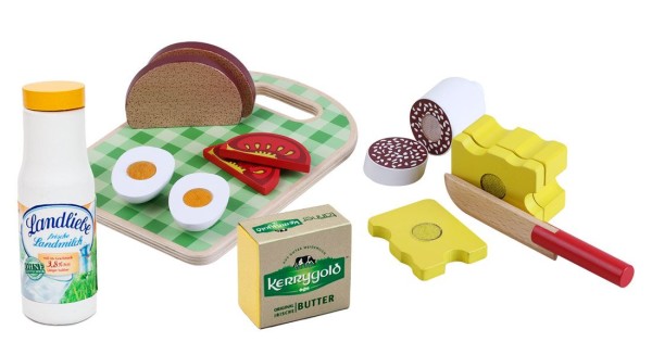 Kinderspielzeug Brotzeit – lecker – als nützliches Spielküchenzubehör oder für den Kaufladen als Kaufladenzubehör