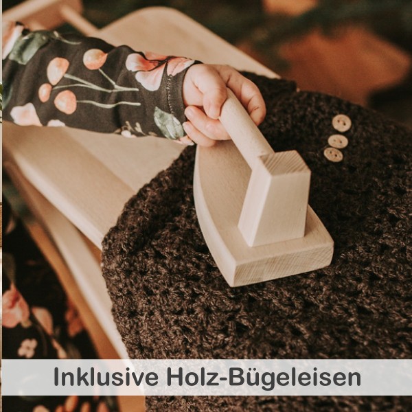 Holz Bügeleisen für Kinder als Zubehör zum Bügelbrett