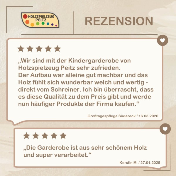 Baum Garderobe Kinder mit Kundenrezensionen – Kunden loben Holzqualität und Verarbeitung