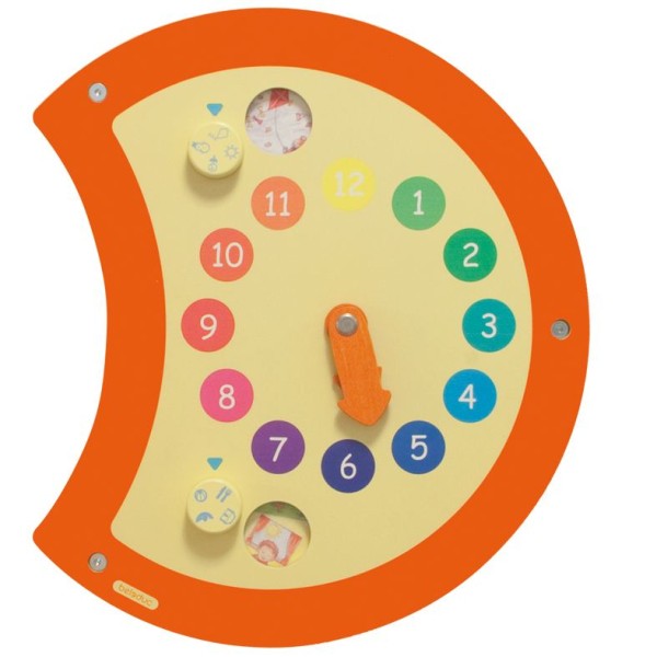 Spielelement "Uhr" des Spielzeug-Motorik-Sets "Raupe". Auch einzeln hübsch und einsetzbar!