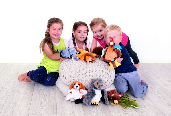 Hase Handpuppe von beleduc | Weiche Tierpuppe für das Kasperletheater