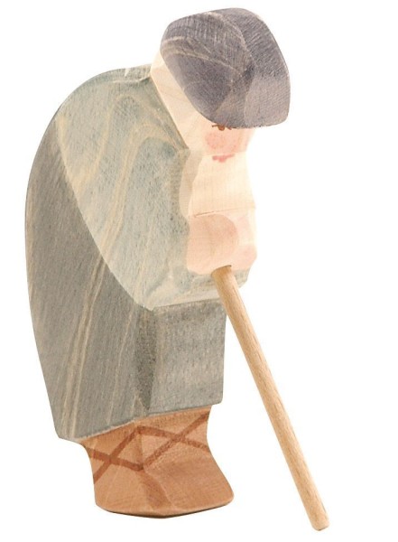 40504_hirte_gebeugt_ii Weihnachtsgeschenk Holz öko Naturspielzeug pädagogisch wertvolles Spielzeug Montessori Waldorf Holztiger Ostheimer Spielbauernhof