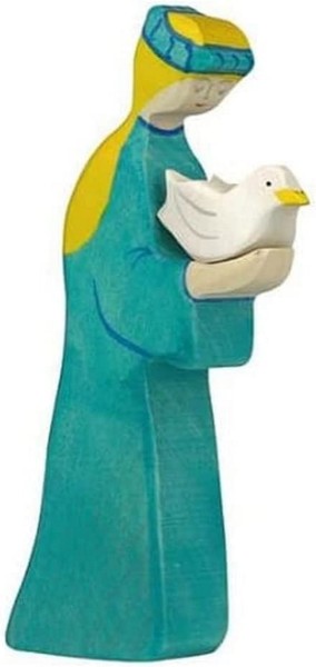 Noah's Frau Holztiger | Holz-Spiel-Figur | Arche Noah - Spielfigur