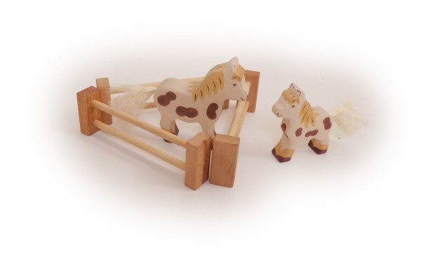3 Zaeune fuer den Kinder Bauernhof Spielzeug Holzspielzeug Einzäunung