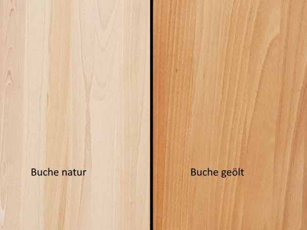 Schreibtischplatte aus Buche Massivholz in Natur und Geölt