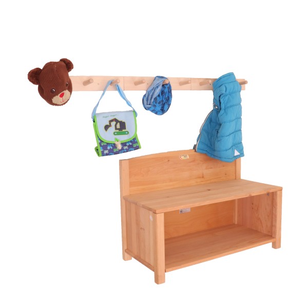 Holzgarderobe-mit-Sitzbank-Kombination-stabile-Variante-natürlich-lange-Lebensdauer