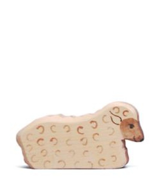 H_1562_Schaf_liegend Weihnachtsgeschenk Holz öko Naturspielzeug pädagogisch wertvolles Spielzeug Montessori Waldorf Holztiger Ostheimer Spielbauernhof