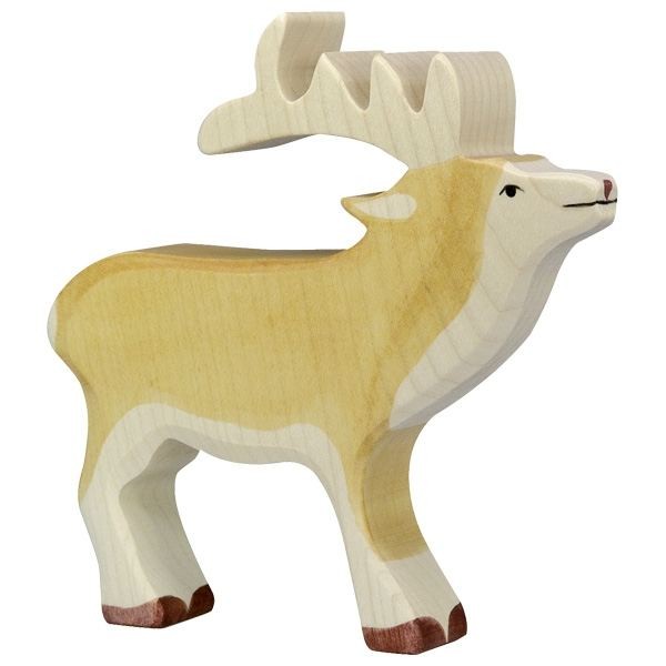 Hirsch Holz-Krippenfigur Weihnachts-Krippen-Figur HT 80088