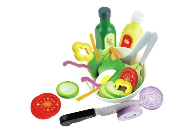 Bunter gesunder Salat aus Spiellebensmitteln