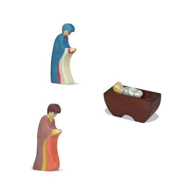 Kleines Krippenfiguren Set Heilige Familie | Holztiger | Weihnachtskrippen