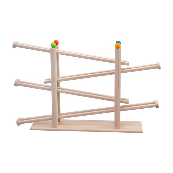 Große Holz-Kugelbahn | Murmelbahn | Motorik-Lernspielzeug