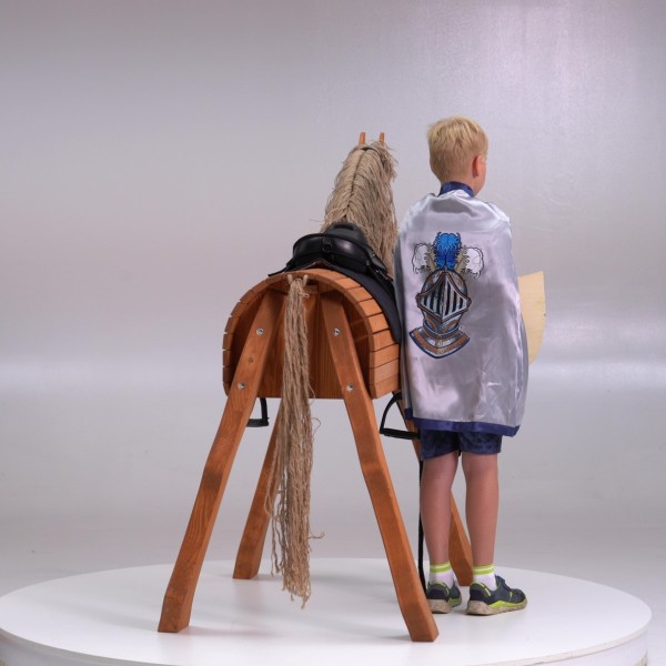 Großes Voltigierpferd "Diamant" | Holzpferd | Outdoor-Spielzeug | Einhorn | Ritterpferd für Kinder