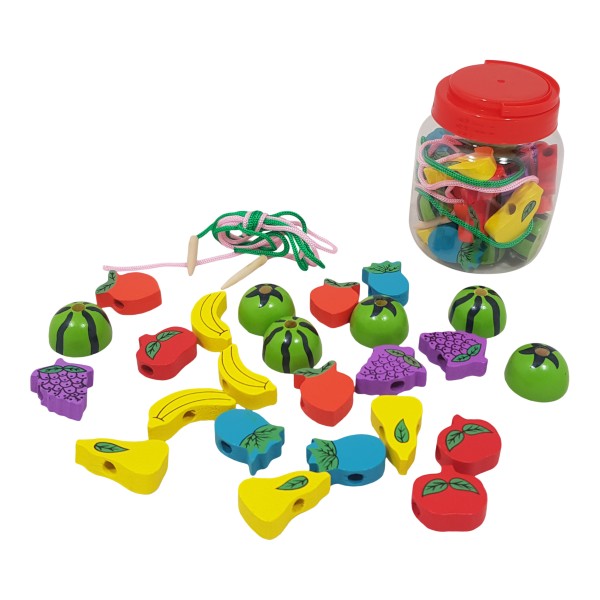 Fädelspiel, Perlen, Feinmotorik, Geduld