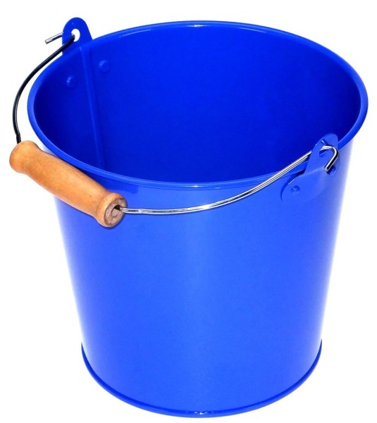 Blauer Eimer | Blauer Metall Eimer für Kinder | Metalleimer Kinderspielzeug zubehör