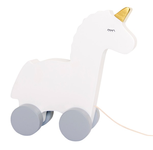 Nachzieh-Einhorn-Nachziehtier-Holz-Unicorn-weiss-gold-JB-W7153