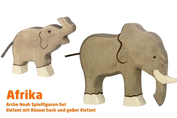 Elefanten | Afrika 1 Tier-Paket | Arche Spielfiguren | Holztiger