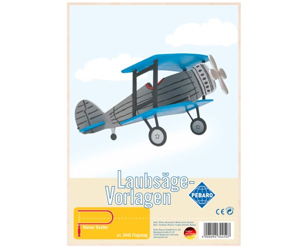 flugzeug laubsaegevorlage mit aufbauanleitung