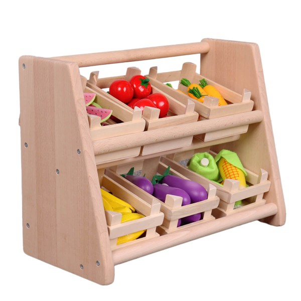 Zubehoer Spielständer, Kaufmannsladeneinsatz, Stiegenhalterung, Buchstuetze stehend