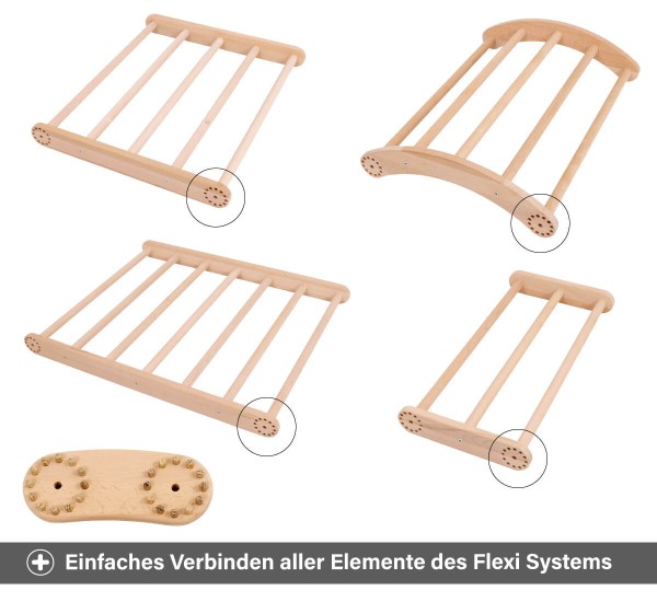 Verbindungselement zum einfachen Verbinden aller Elemente im Flexi System