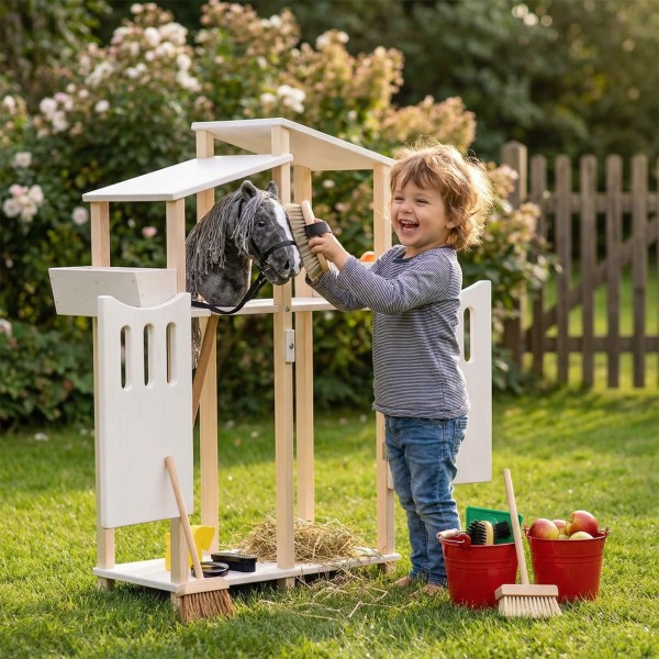 Hobby Horse Stall für ein Pferd im Garten – Steckenpferd Stall HOTTIHEIMaus Holz