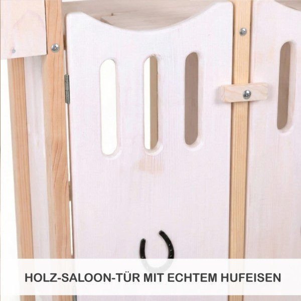 Hobby Horse Stall mit Saloontür Futterfach und Stauraum im Unterschrank