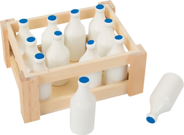 Milchflasche aus Holz