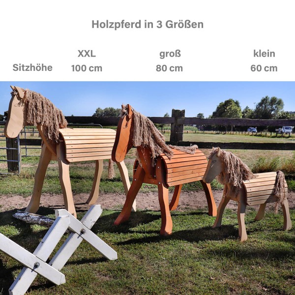 Holzpferd in 3 Größen