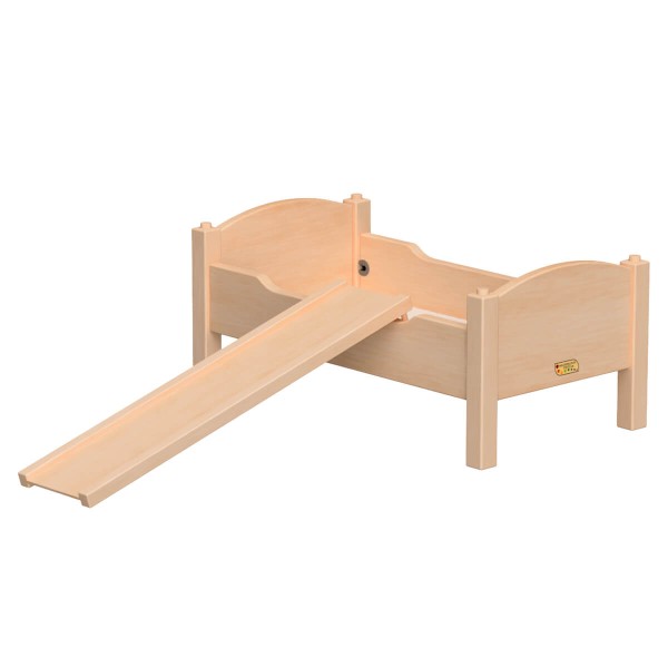 Puppenbett Rutschbrett aus Massivholz