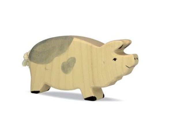 Holzspielzeug Eber Schwein Holztiger 80.068 Kinderbauernhof Tiere