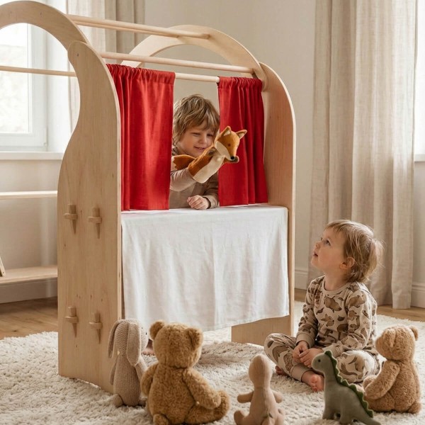 Kasperle Theater Tuch Set - Spielender Junge