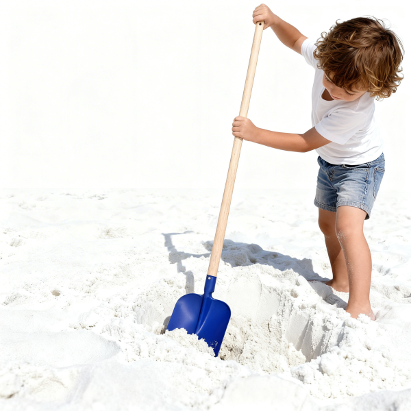 Kinderschaufel blau Form | Metall-Sand-Schaufel groß | Sandkasten-Schüppe