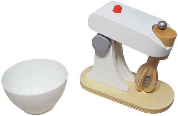 Mixer Set aus Holz - 2-teilig - Mixer mit Schüssel