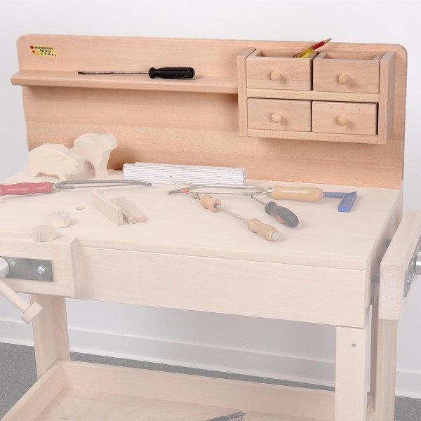 Kinder Werkbank Rückwand mit Zubehör