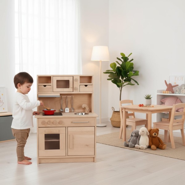 Kinderküche - Kleinkind lernt spielerisch kreativ wie eine Küche funktioniert