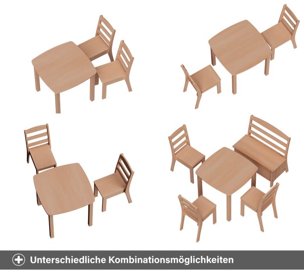 Kindermöbel Sitzgruppe in Buche