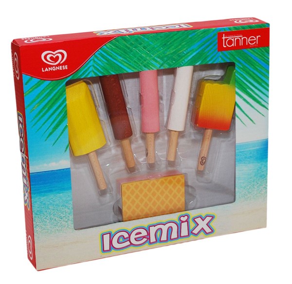Tanner Langnese Eis am Stiel Set aus Holz in Verpackung