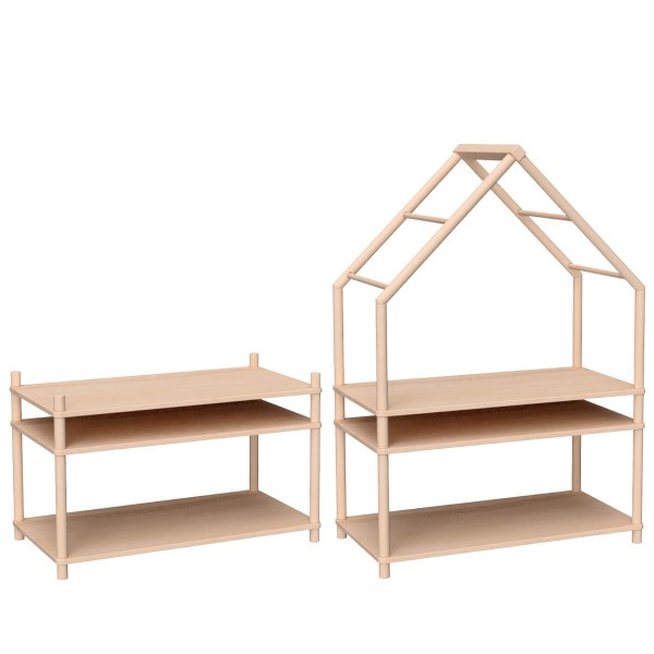 Montessori Spielregal beidseitig bespielbar
