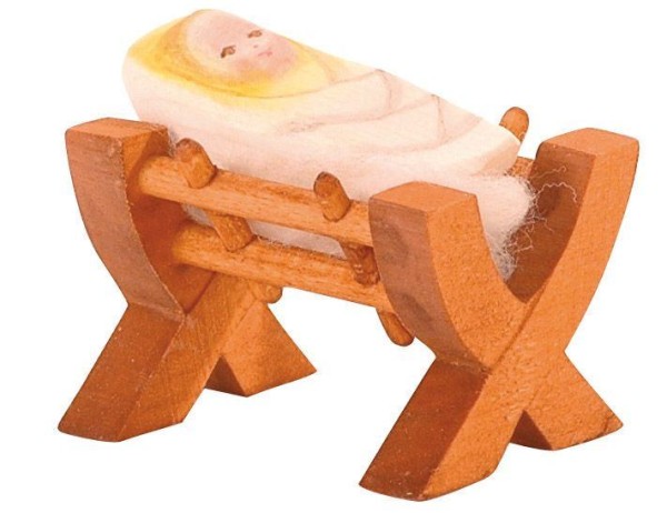 ostheimer-krippe-kind_853_0 Weihnachtsgeschenk Holz öko Naturspielzeug pädagogisch wertvolles Spielzeug Montessori Waldorf Holztiger Ostheimer Spielbauernhof