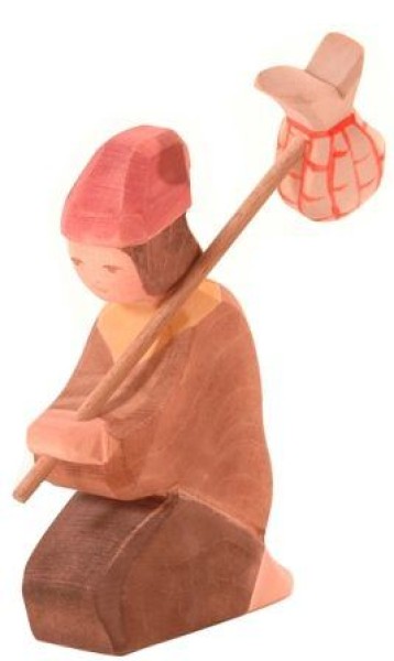 ostheimer_hirte_kniend Weihnachtsgeschenk Holz öko Naturspielzeug pädagogisch wertvolles Spielzeug Montessori Waldorf Holztiger Ostheimer Spielbauernhof