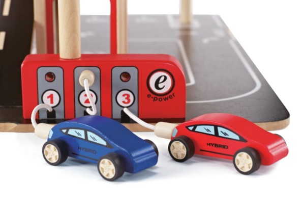 Kinder Parkhaus mit Tankstelle & Fahrzeuge